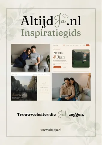 Cover van de AltijdJa inspiratiegids: trouwwebsites op maat, plus tips en checklist